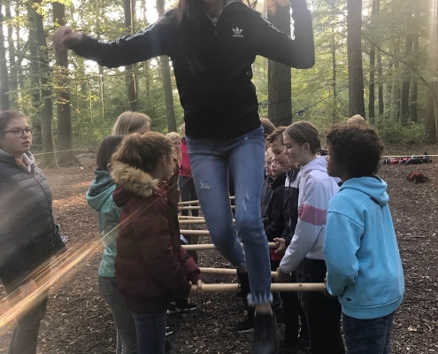 Klasse 7A im Niedrigseilgarten